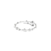Constella Tennis bracelet, Crystal pearl, Round cuts, White, Rhodium plated
